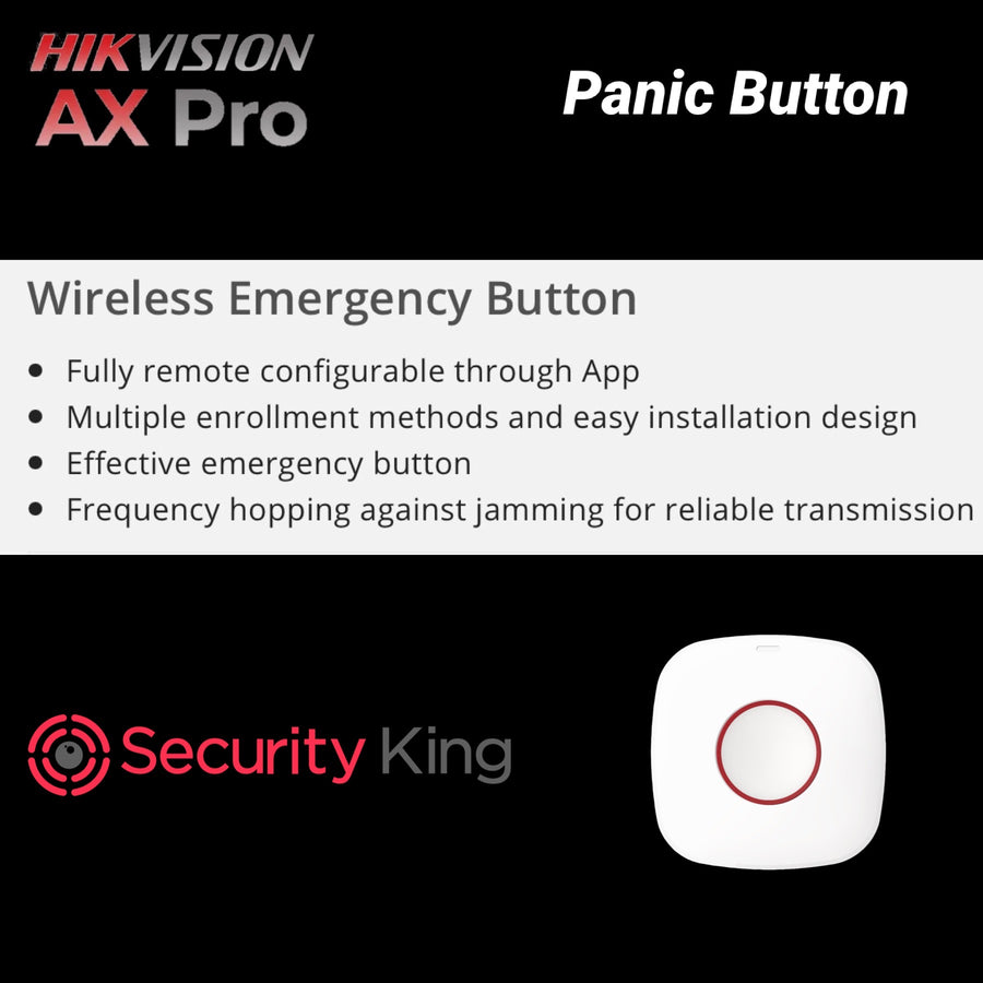 Wireless Rte Button Hikvision AX PRO Wireless Emergency Button - SecurityKing