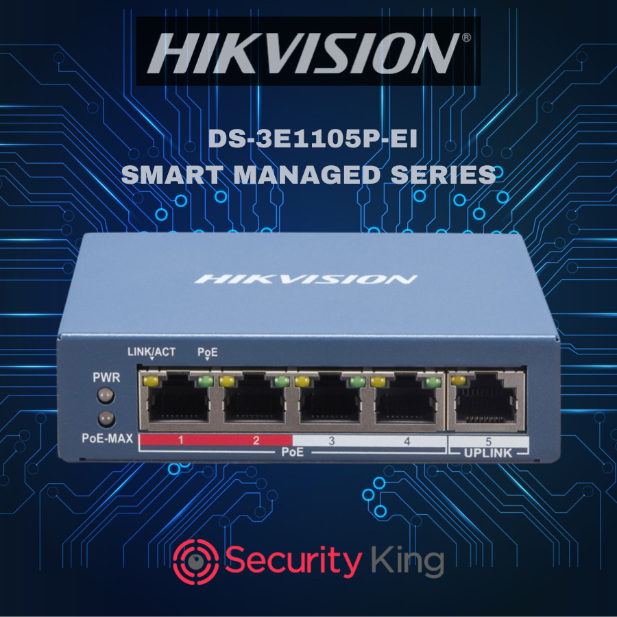 Hikvision 4 Port Fast Ethernet Smart POE Switch - SecurityKing