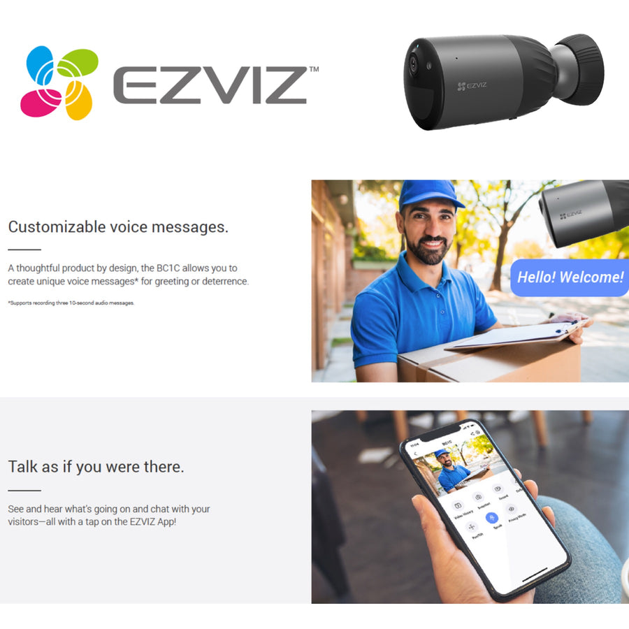 EZVIZ eLife BC1C 1080p WireFree WiFi Battery Security Camera