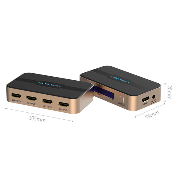 Vention 1 In 4 Out HDMI Splitter