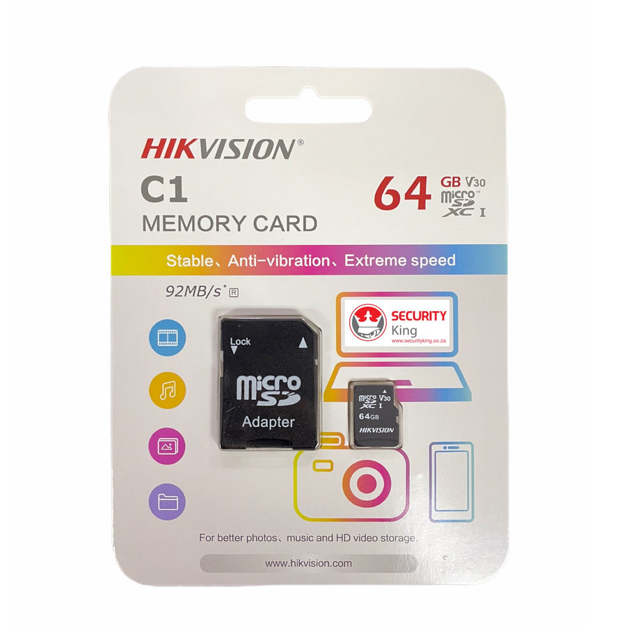 Hikvision Surveillance 64GB SD Memory Card SecurityKing