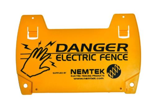 Nemtek electric fence warning sign